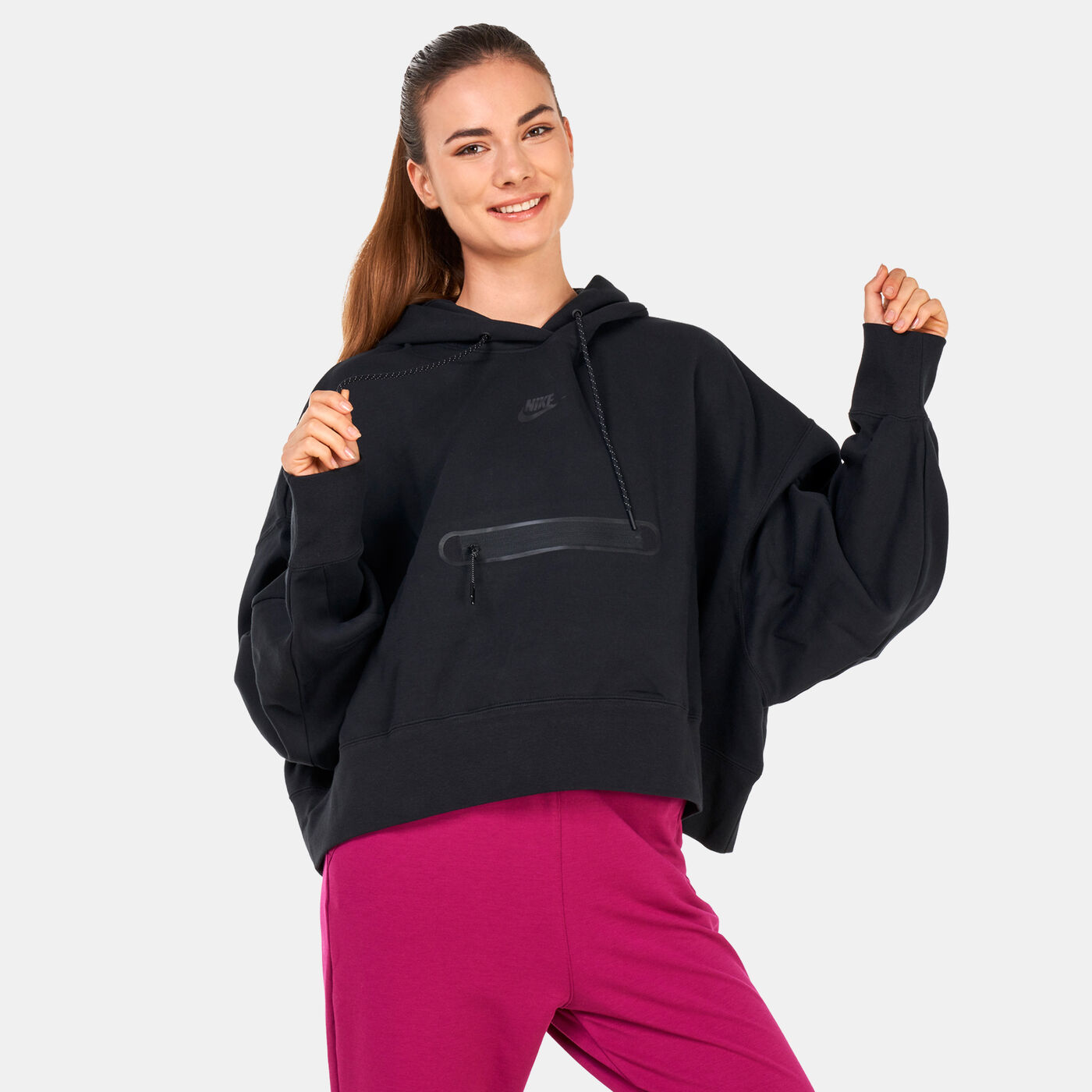 Women's Sportswear Tech Fleece Over-Oversized Crop Pullover Hoodie