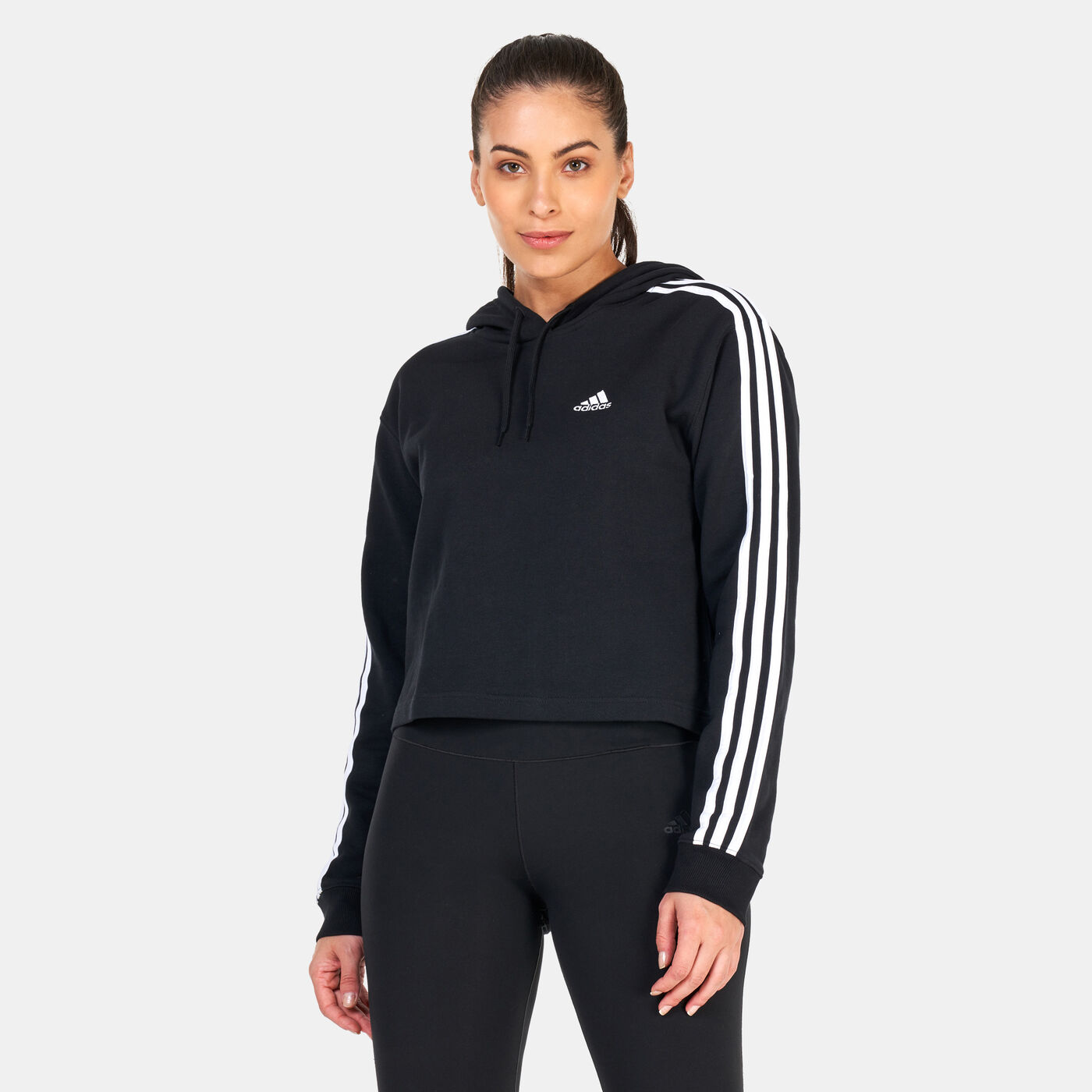 Women's Essentials 3-Stripes Crop Hoodie