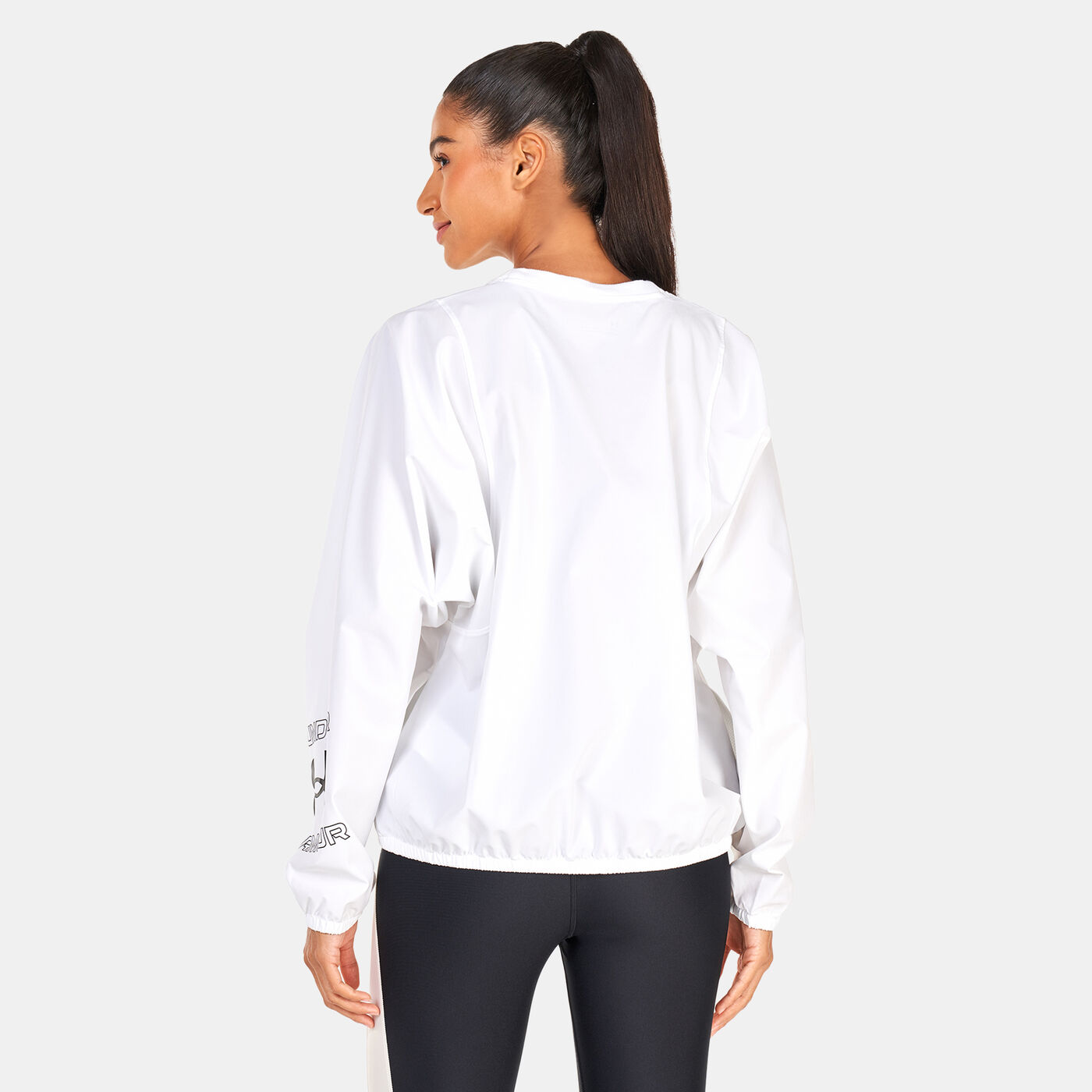 Women's UA Woven Graphic Crew Sweatshirt