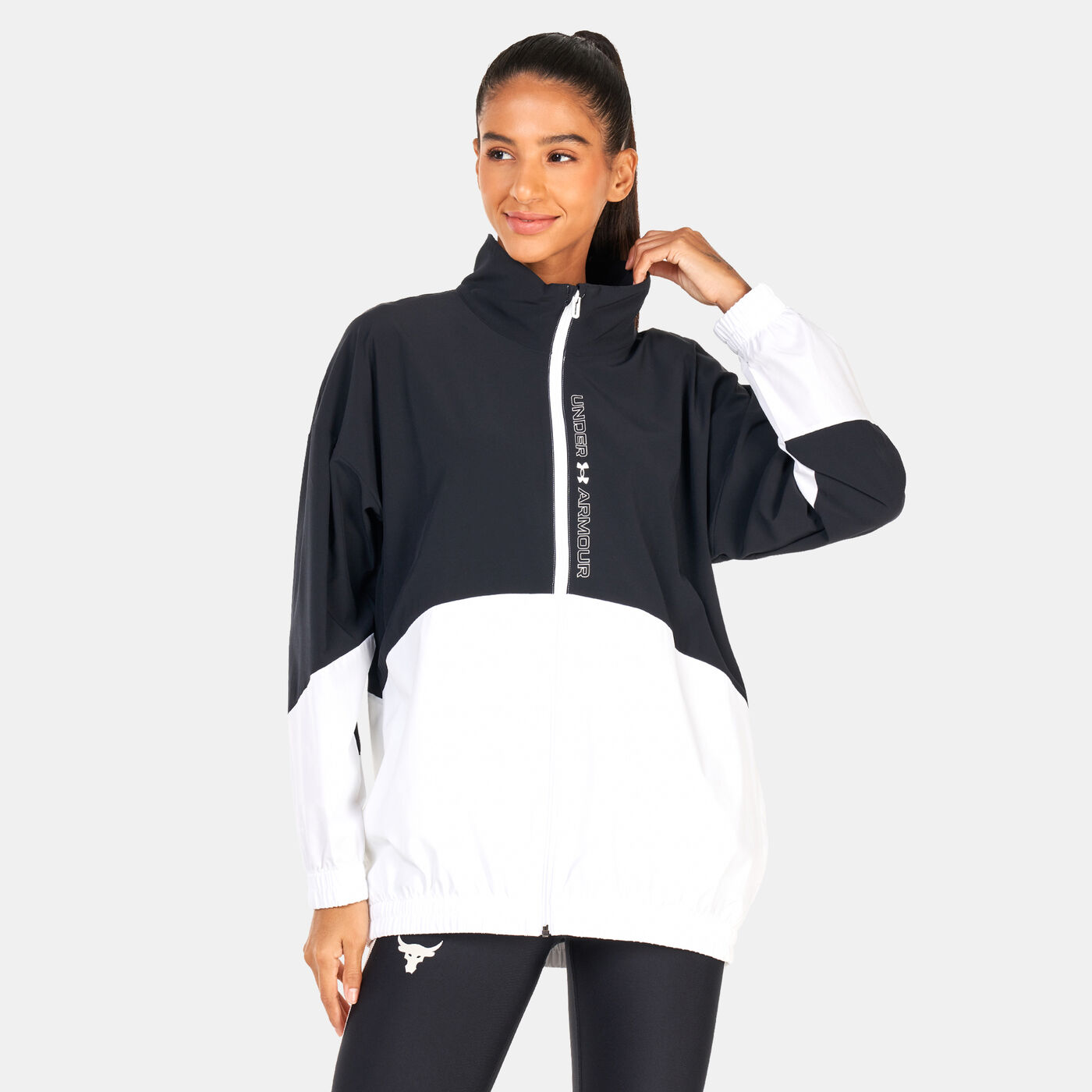 Women's UA Woven Oversized Full-Zip Jacket