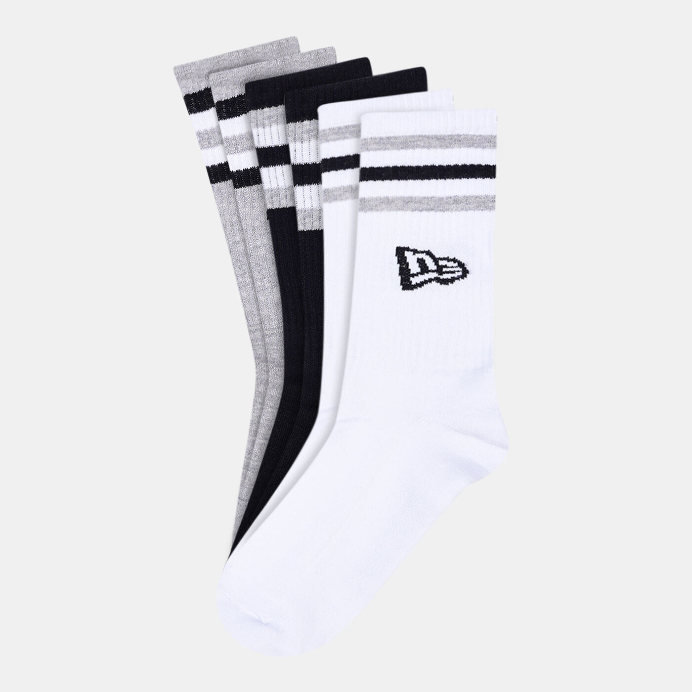 Retro Stripes Crew Socks (3 Pack)