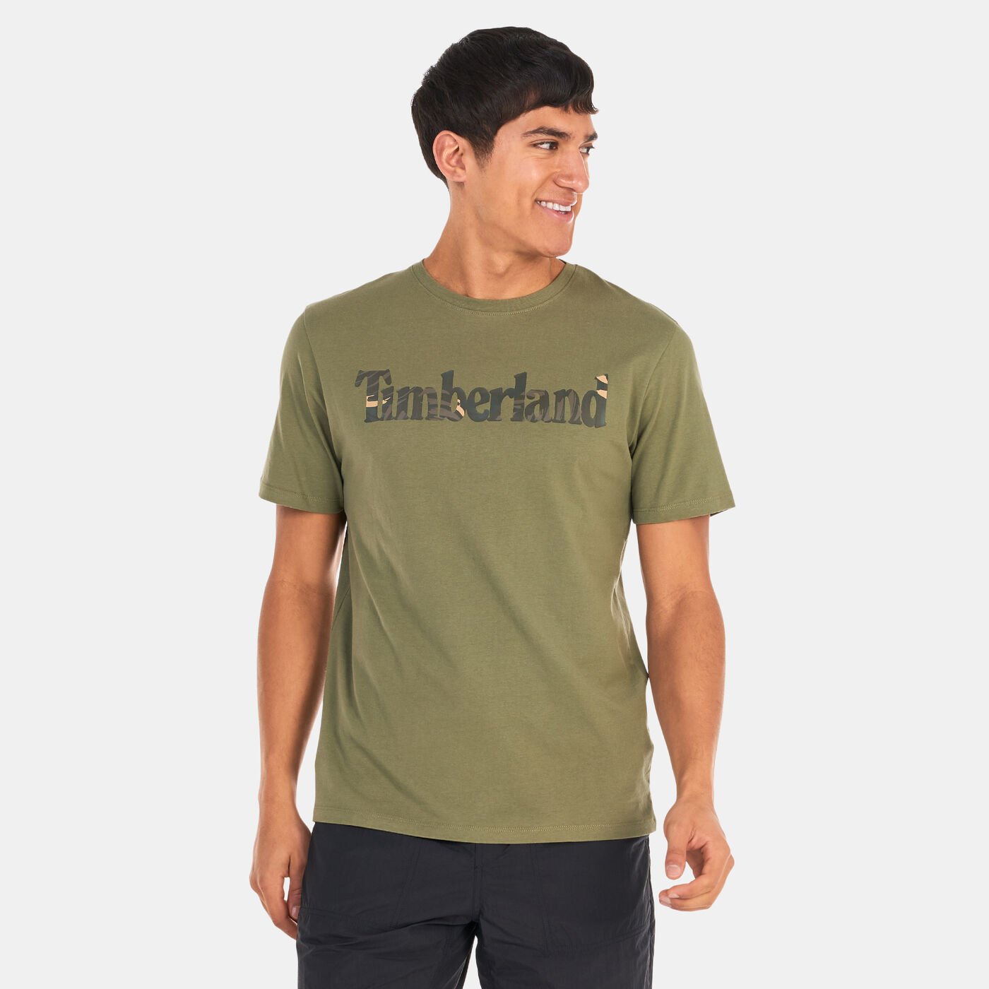 Men's Linear Logo Seasonal Camo T-Shirt