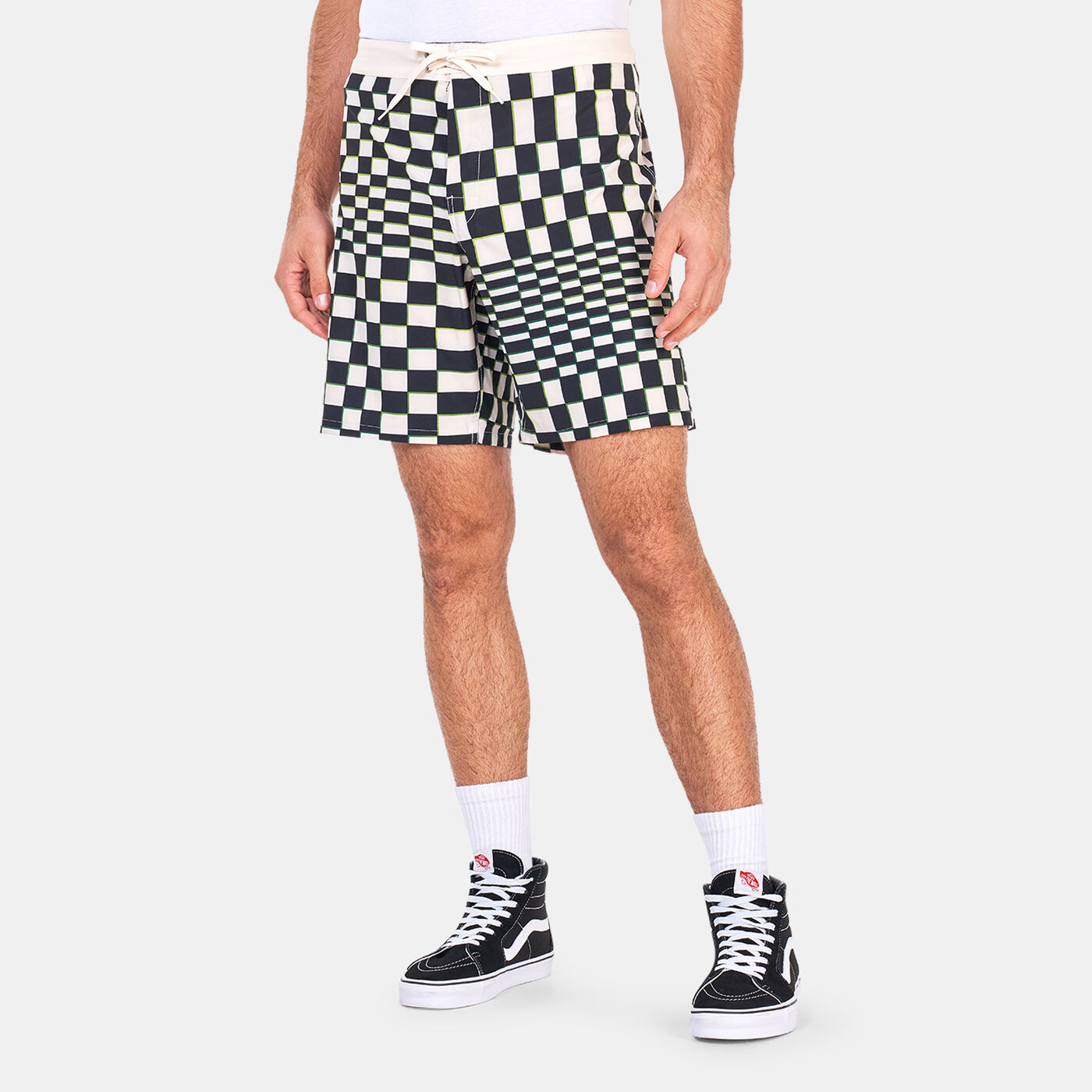 Men's Skewed Checkerboard Board Shorts