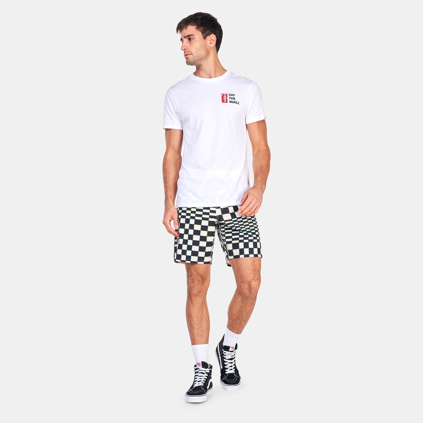 Men's Skewed Checkerboard Board Shorts