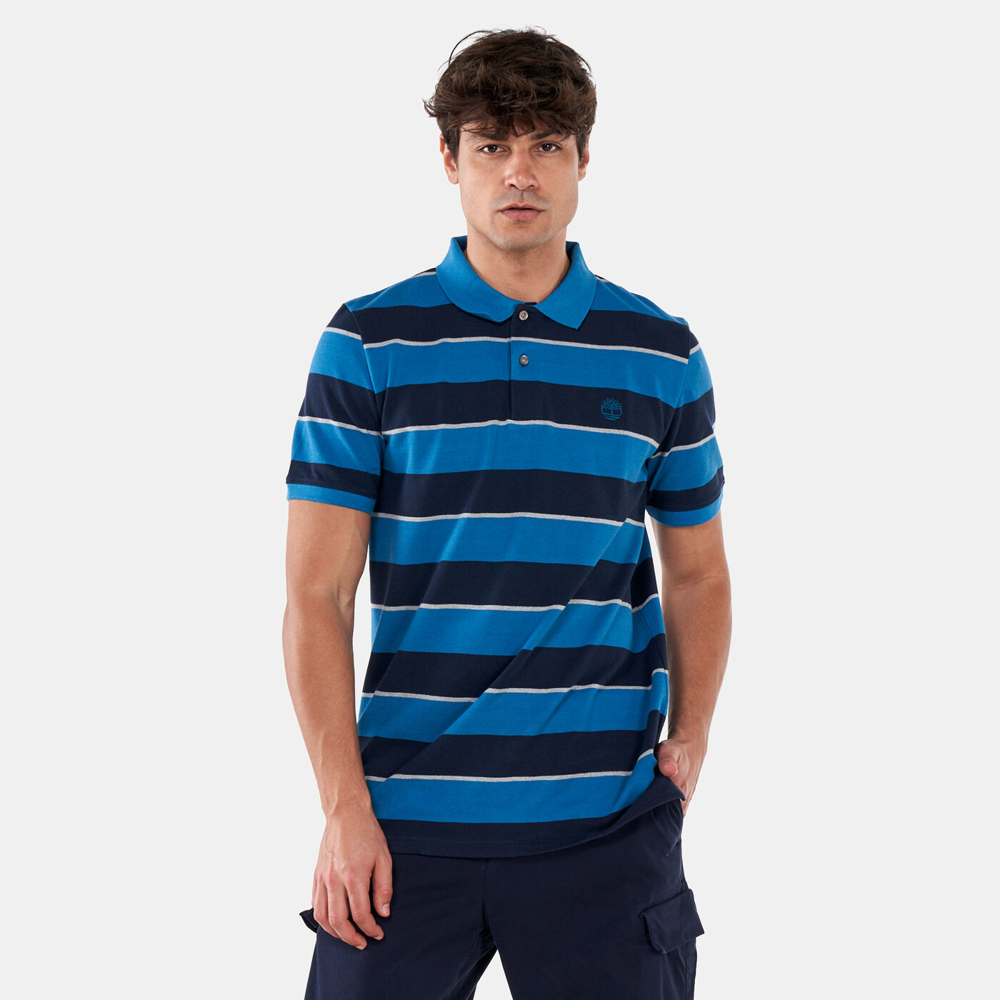 Men's Millers River Stripe Pique Polo Shirt