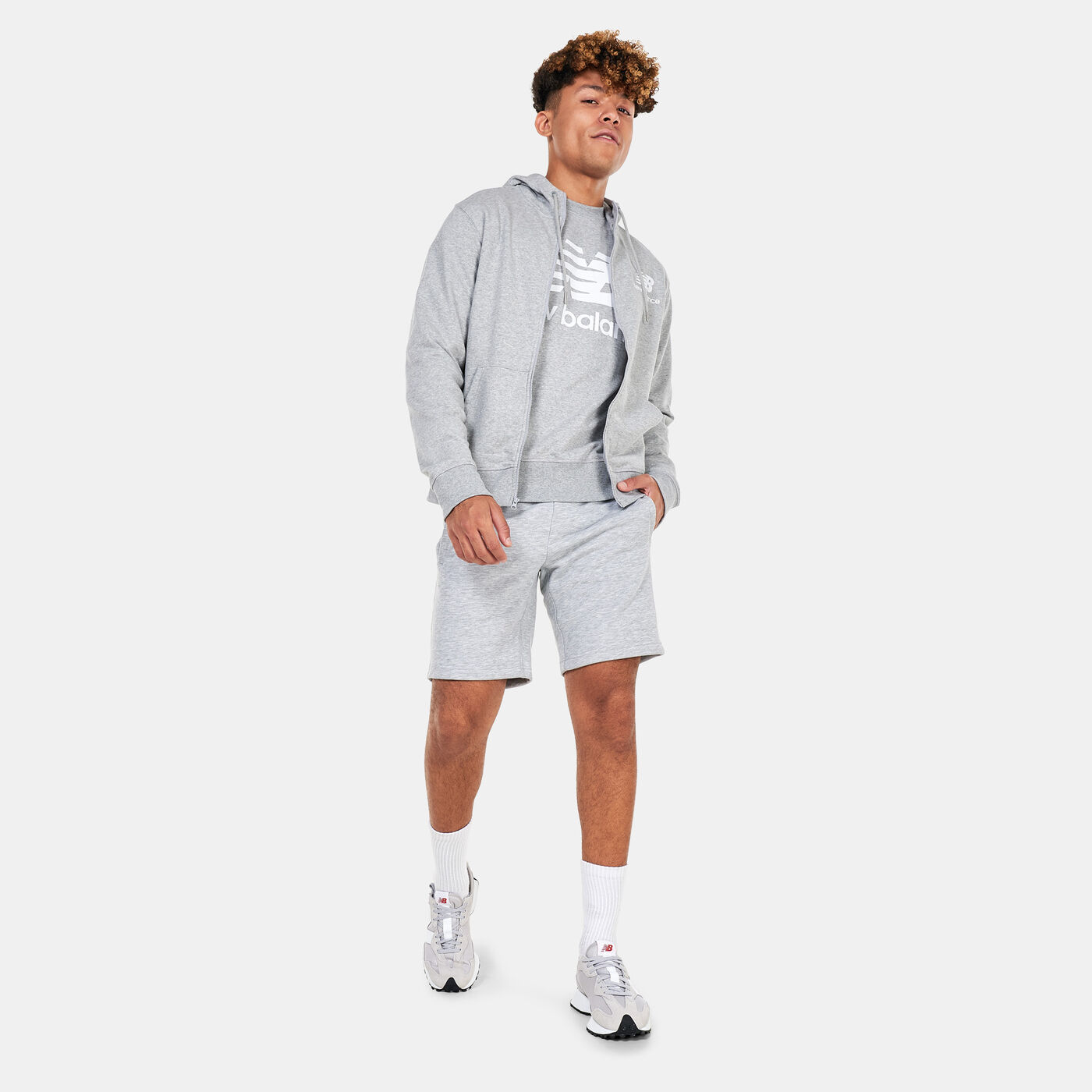 Men's Essentials Stacked Full-Zip Hoodie
