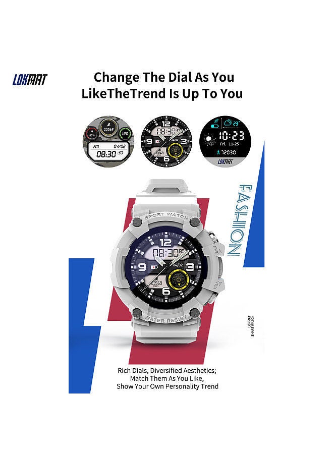 LOKMAT SKY Smart Sports Watch 1.28-Inch Full Circle Full-Touch Screen 4G Full Netcom SOS One-Key Call 0.3MP Camera 3-Meter Waterproof Multiple Sports Mode Strong Endurance Massive Dials Black
