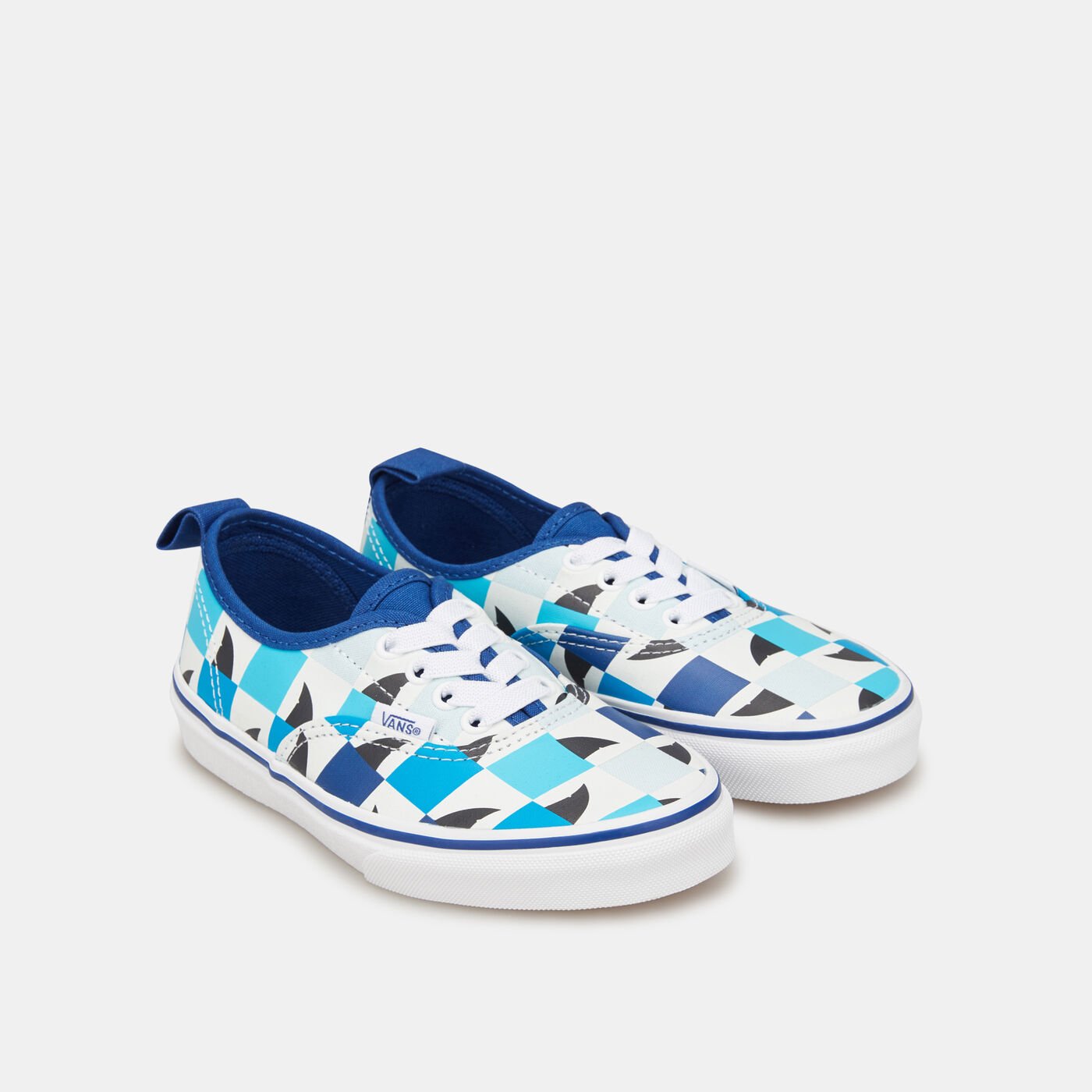 Kids' Glow Checkerboard Sharks Authentic Elastic Lace Unisex Shoe