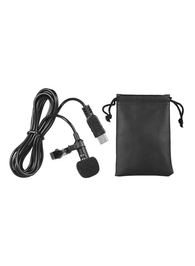 USB Clip-On Microphone LU-D4208 Black