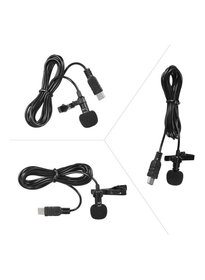 USB Clip-On Microphone LU-D4208 Black