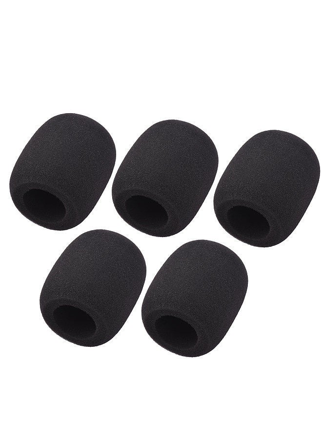 5Pcs Microphone Foam Windshield Windscreen Noise Reduction Sponge Mic Cover For Handheld Condenser Microphone