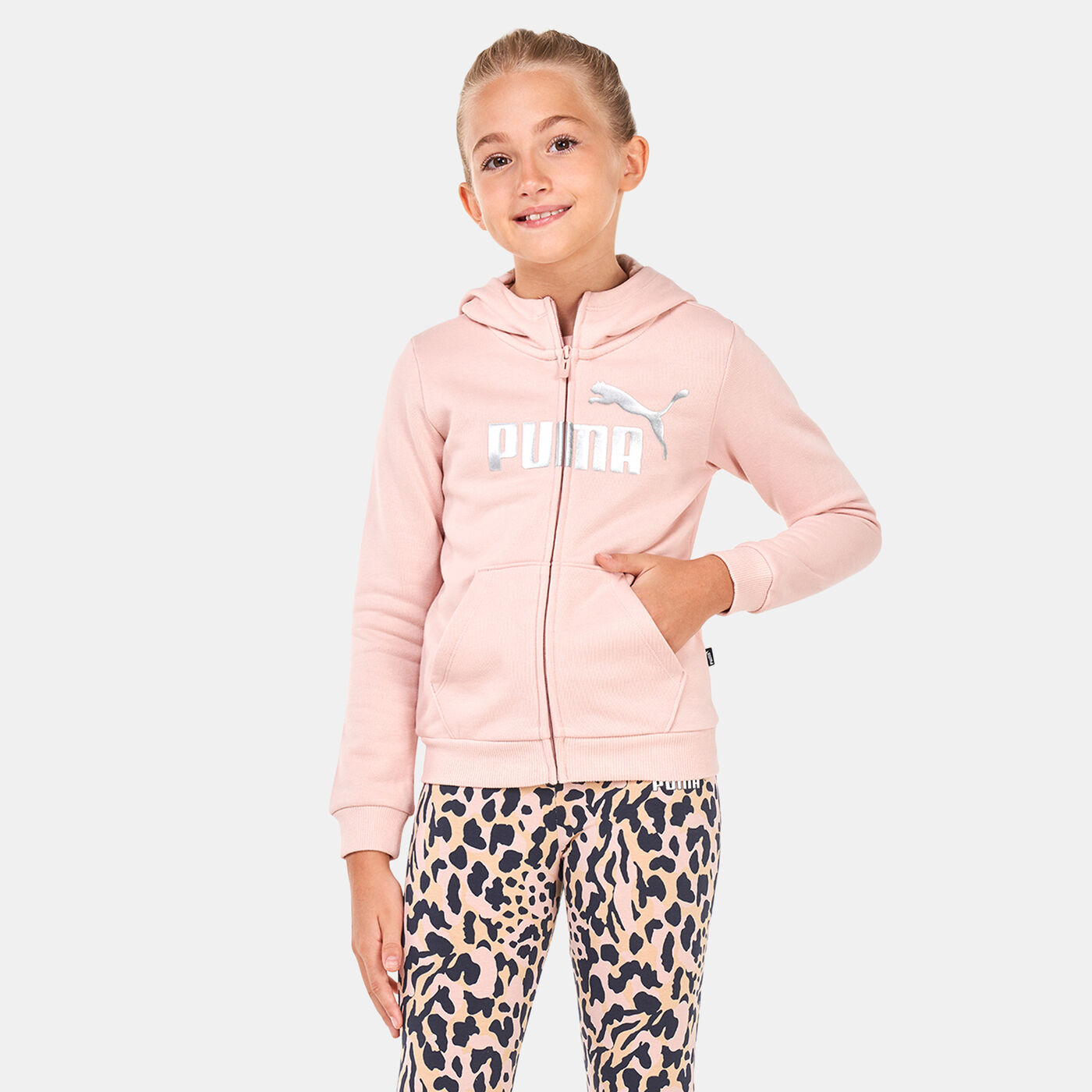 Kids' Essentials+ Logo Full-Zip Hoodie