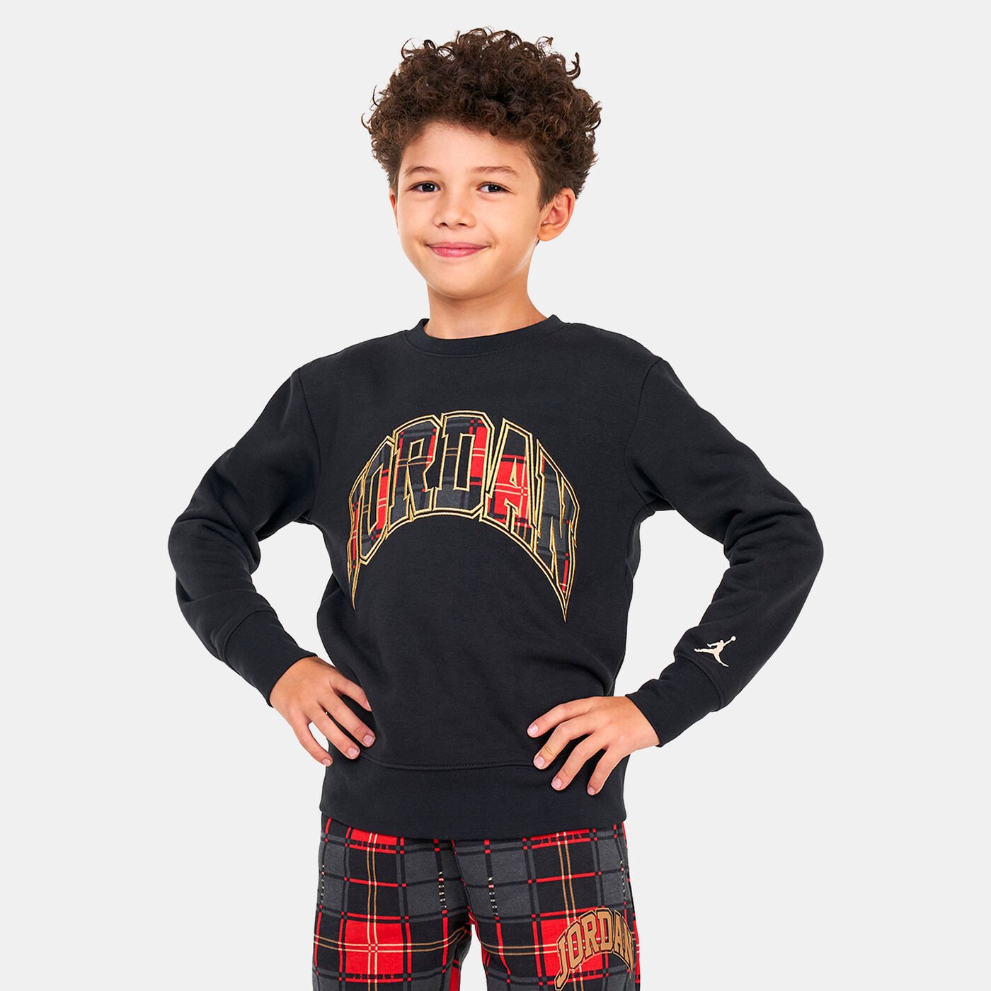 Kids' Essentials Plaid Sweatshirt