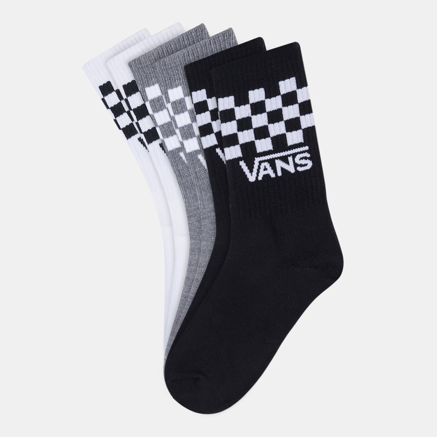 Kids' Checkerboard Crew Socks - 3 Pack (Younger Kids)