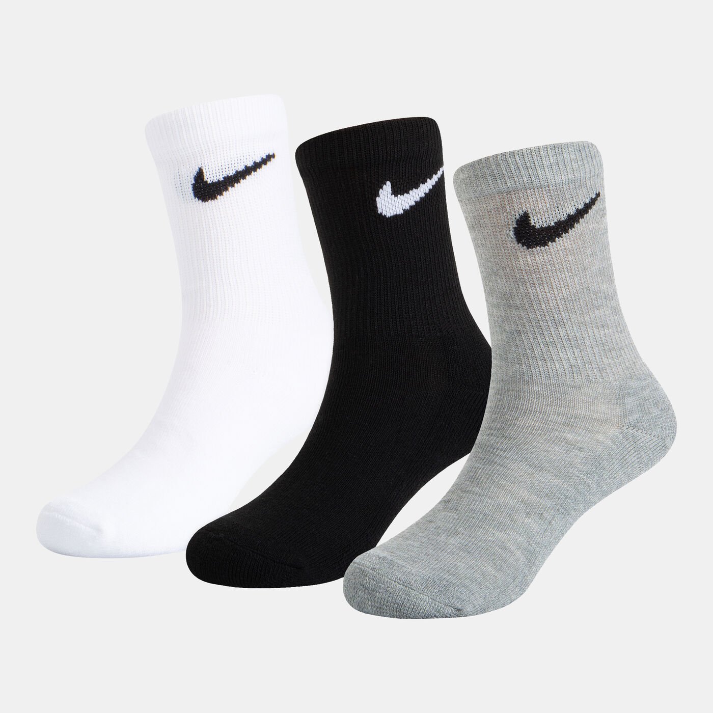 Kids' Basic Pack Crew Socks (3 Pack)