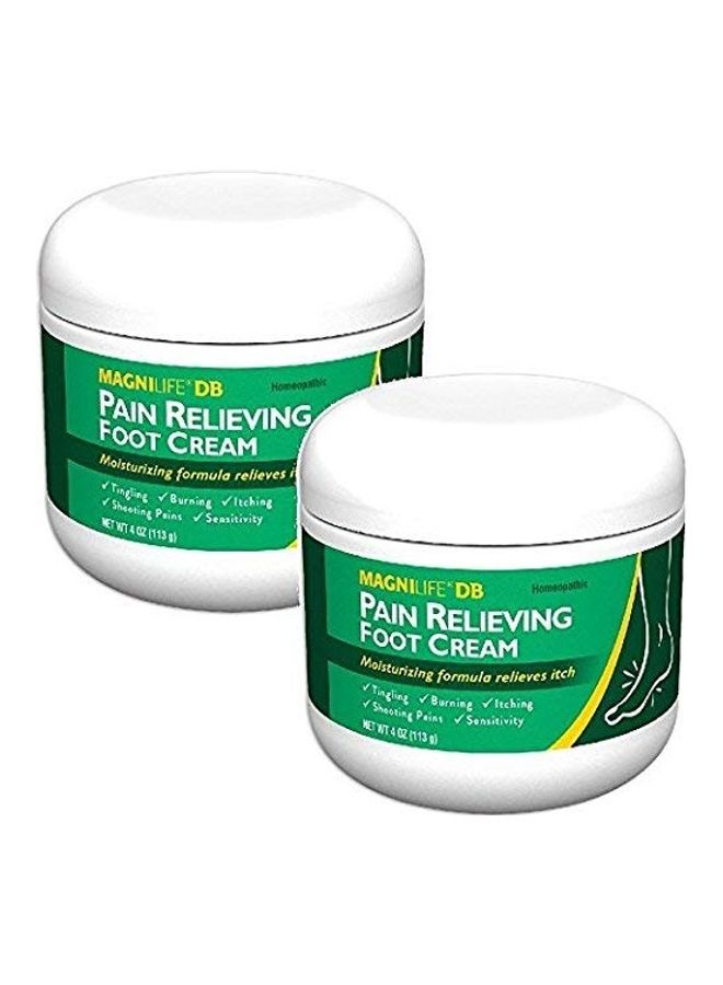 DB Pain Relieving Foot Cream Pack of 2 White/Green 113g+113grams