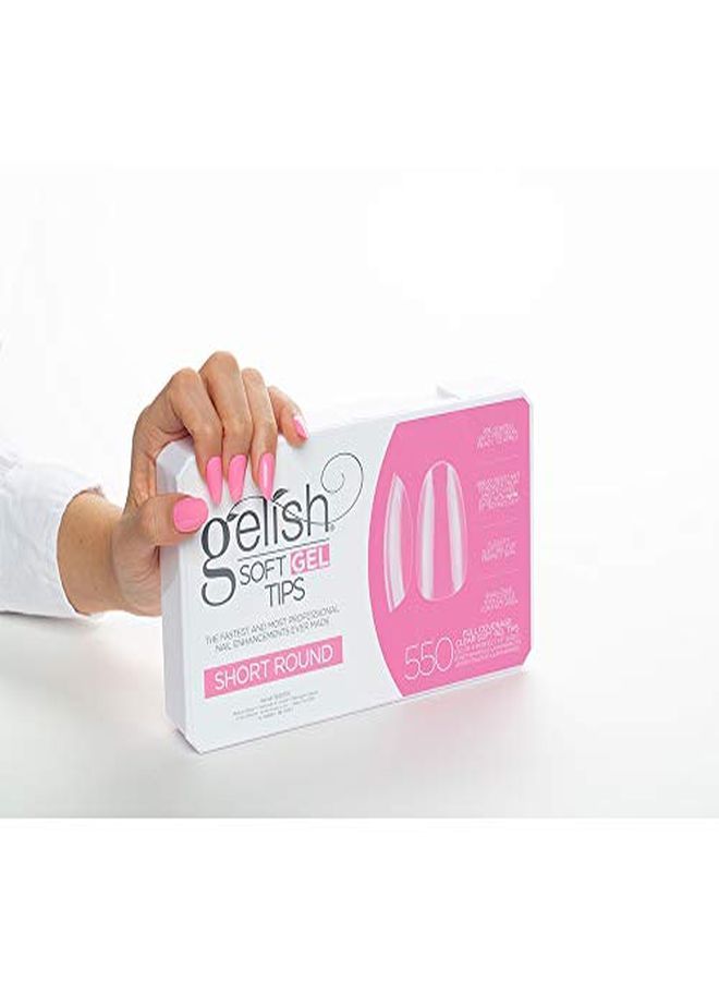 Soft Gel Nail Tips, 550 Count - Short Round