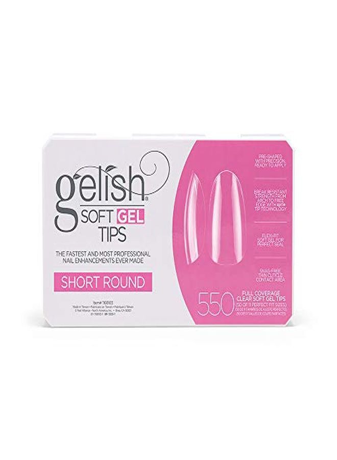 Soft Gel Nail Tips, 550 Count - Short Round