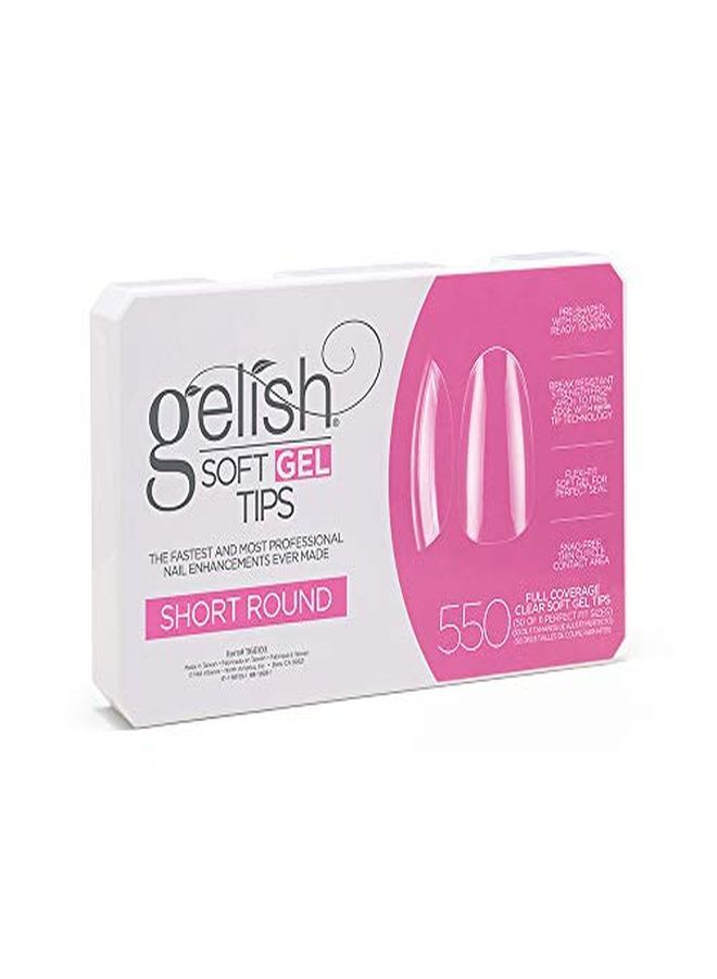 Soft Gel Nail Tips, 550 Count - Short Round