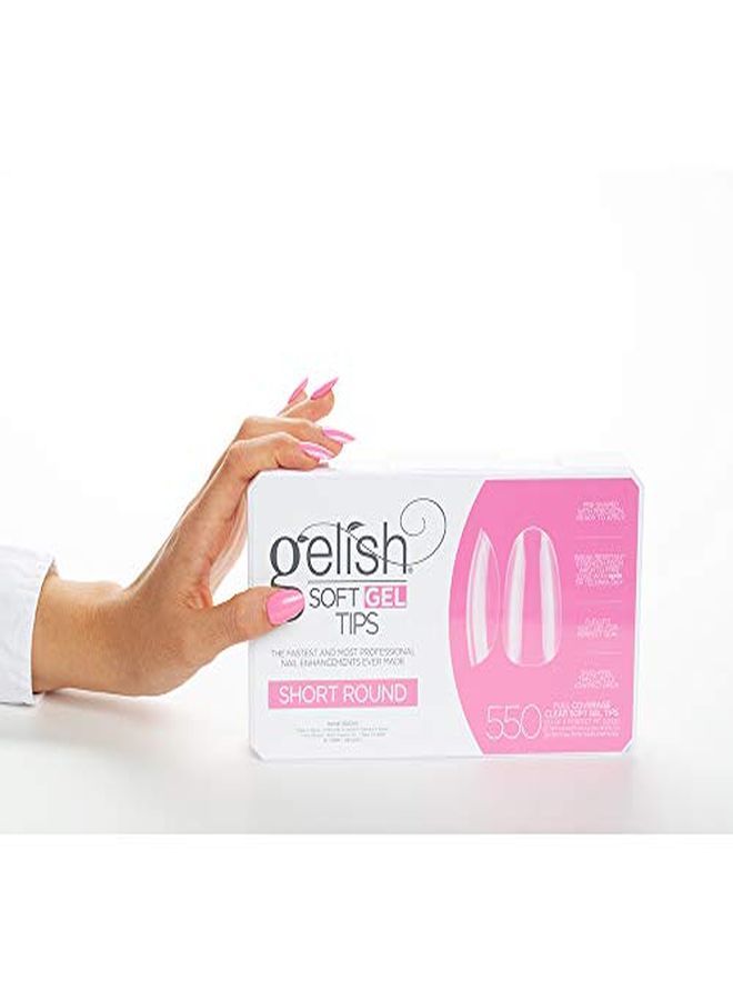 Soft Gel Nail Tips, 550 Count - Short Round