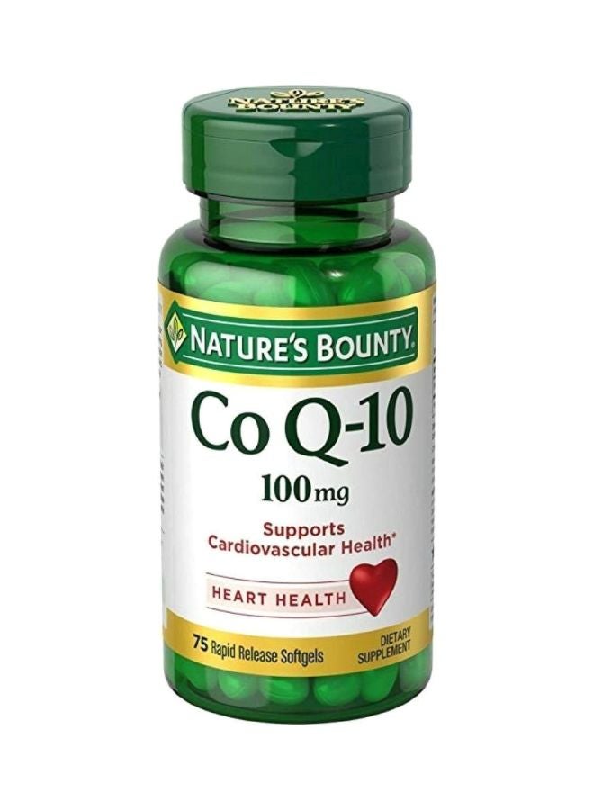 Pack Of 2 Co Q-10 Heart Health Support Dietary Supplement 100 Mg - 75 Capsules