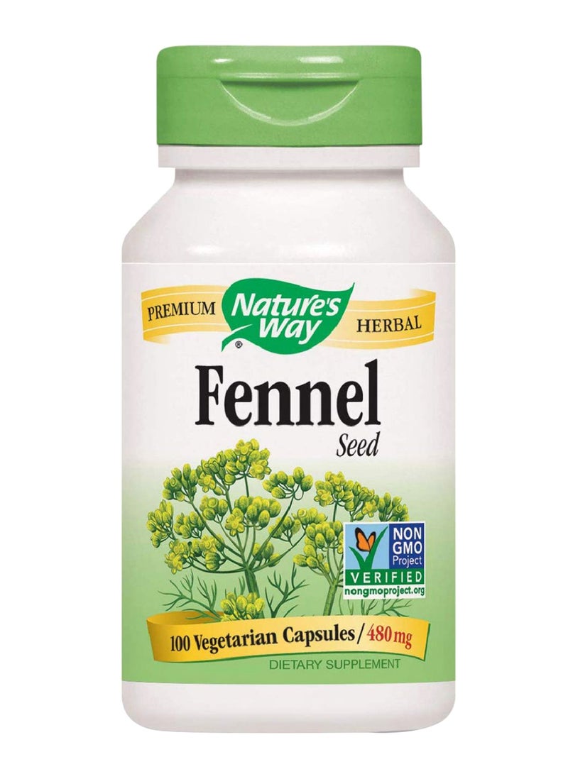 Fennel Seed Herbal Supplements - 100 Capsules