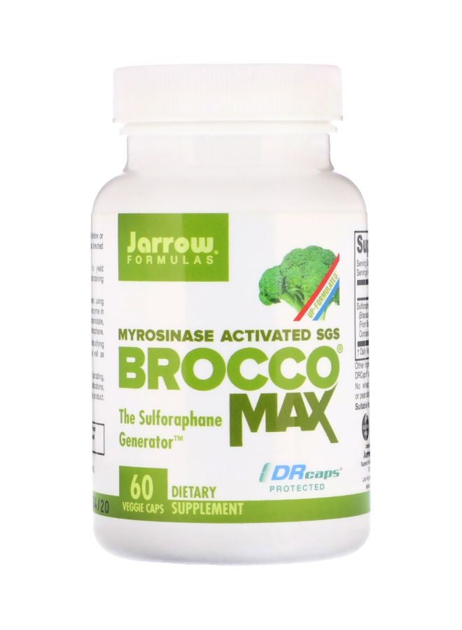 Broccomax Myrosinase Activated SGS Dietary Supplement - 60 Veggie Caps