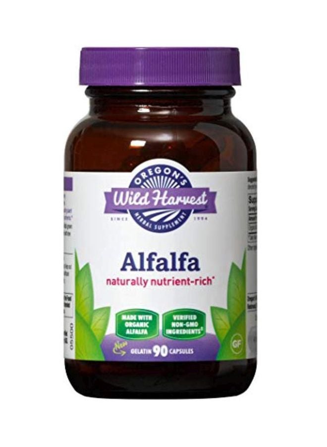 Alfalfa Capsules Organic Herbal Supplements - 90 Caplets