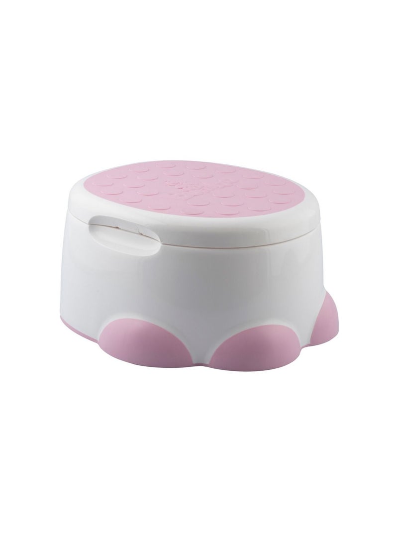 Step ‘n Potty Soft and Comfortable, Non-Slip, Removable Cup & Stow Away Lid, Ideal for toddlers from 18 months ( Cradle Pink )