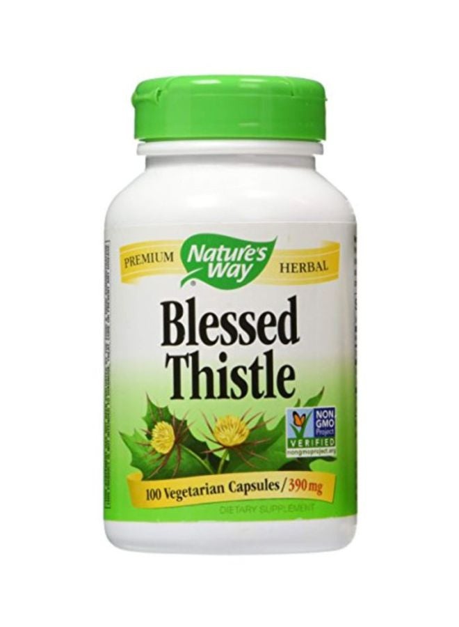 Blessed Thistle Dietary Supplement - 100 Vegetarian Capsules