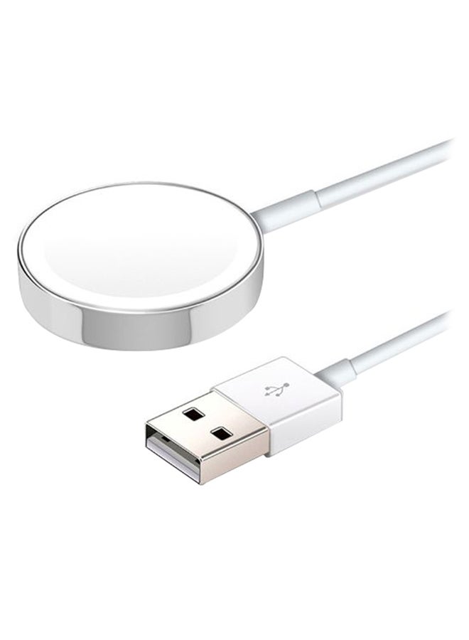 Magnetic Wireless Charger Adapter For Apple iWatch Series 1/2/3 White/Silver