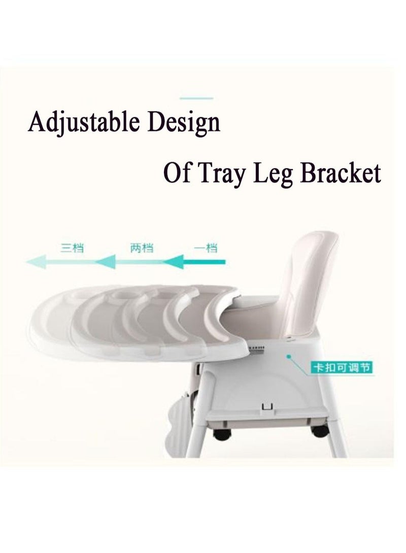 Dining Chair,Baby Dining Chair,Multifunctional Portable Folding Dining Chair,Free Adjustable,Safe and Environmentally Friendly,White