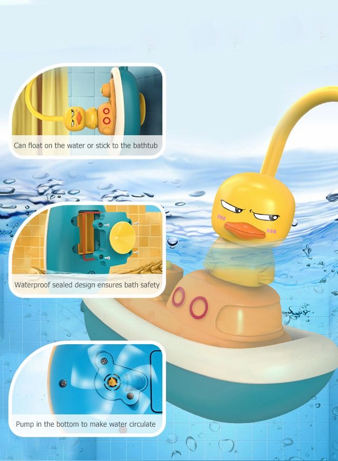 5-Piece Bath Toys for Toddlers Duck Sprinklers Floating Bathtub Toys Rotation Water Spray Duck Toys for Kids