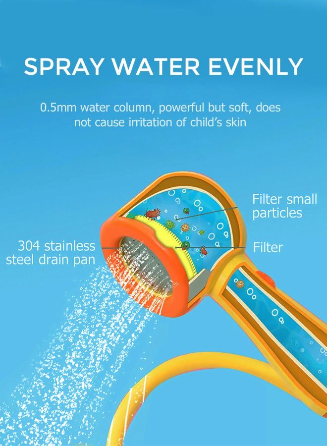 5-Piece Bath Toys for Toddlers Duck Sprinklers Floating Bathtub Toys Rotation Water Spray Duck Toys for Kids