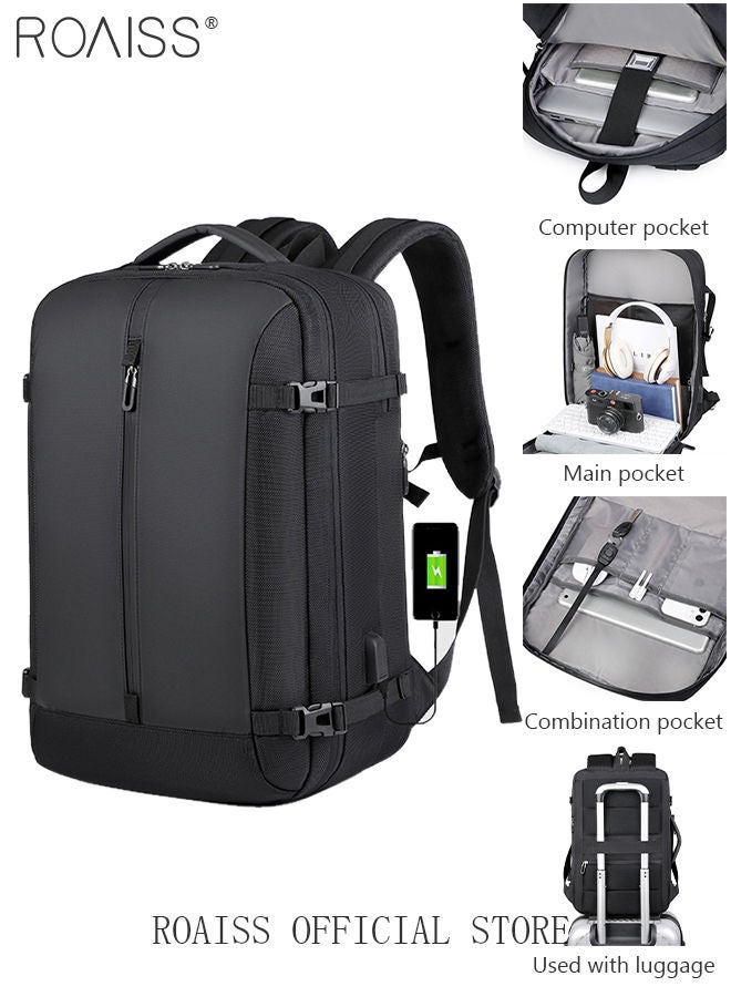 Fits 17 Inch Laptop Backpack Business Backpack 3 in 1 College Bookbag For Work School Travel Flight with USB Port Waterproof Casual Computer Daypack for Men