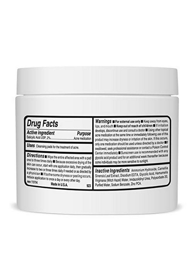 2% Glycolic Acid 2% Salicylic Acid Pads Acne Treatment Mild Strength For Sensitive Skin Witch Hazel Pads Acne Solutions For Facial Exfoliating And Smoother Looking Skin 60 Face Pads