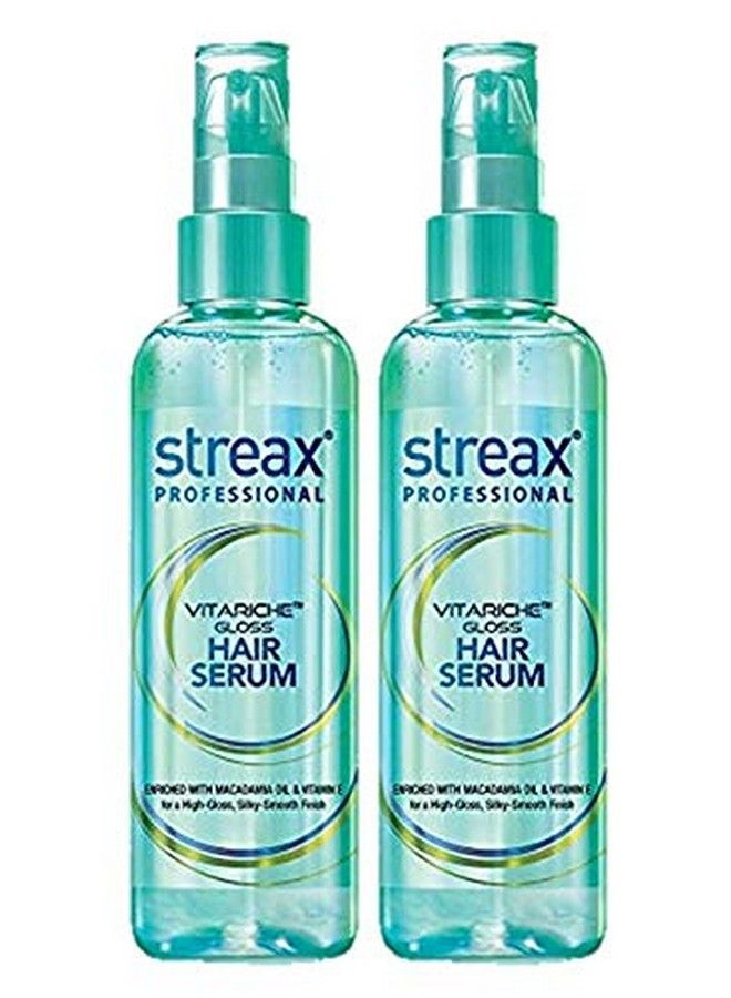 Professional Vitariche Gloss Hair Serum For Women And Men ; Enriched With Macadamia Oil And Vitamin E ; ; Helps In Everyday Styling ; Adds Shine To Hair 100 Ml (Pack Of 2)