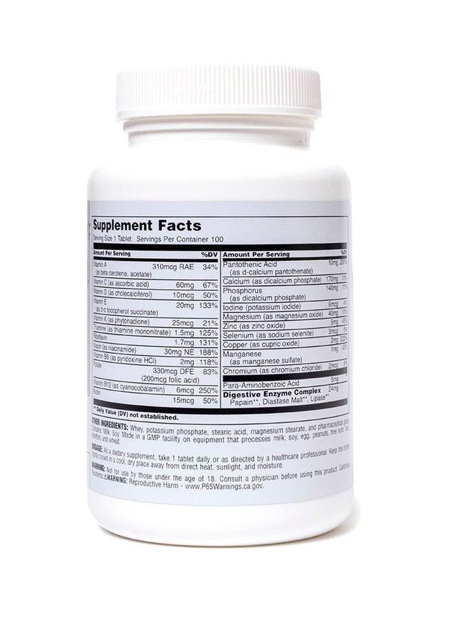 Daily Formula Health Supplement - 100 Tablets