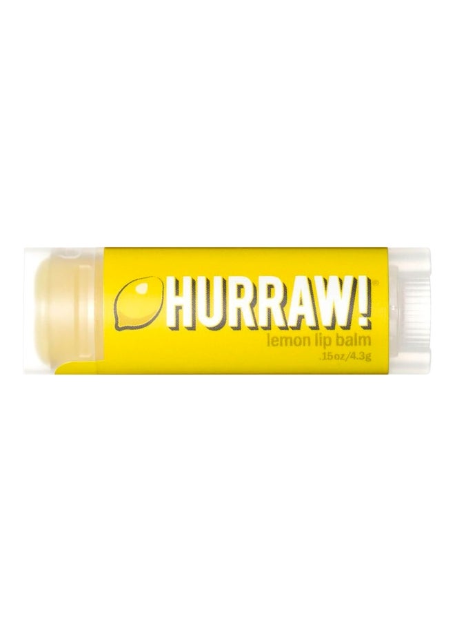 Hurraw! Lemon Lip Balm transparent