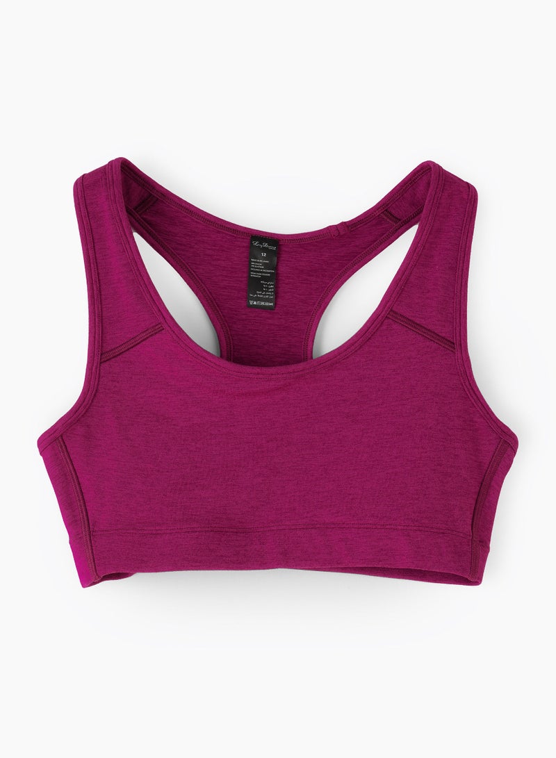 Sports Racerback Crop Top Maroon