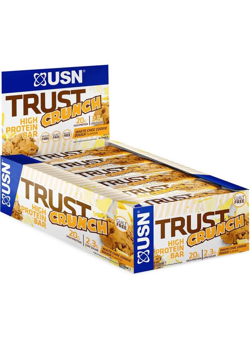 Trust Crunch Protein Bar White Chocolate Cookie Dough 60g Pack of 12