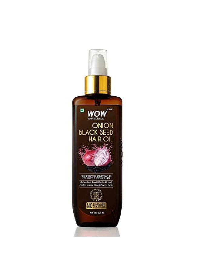 Onion Black Seed Hair Oil For Dry Damaged Hair & Growth Oil Hair Care Natural Hair Growth Oil Hair Treatment For Dry Damaged Hair With Almond Castor Olive Coconut & Jojoba Oil