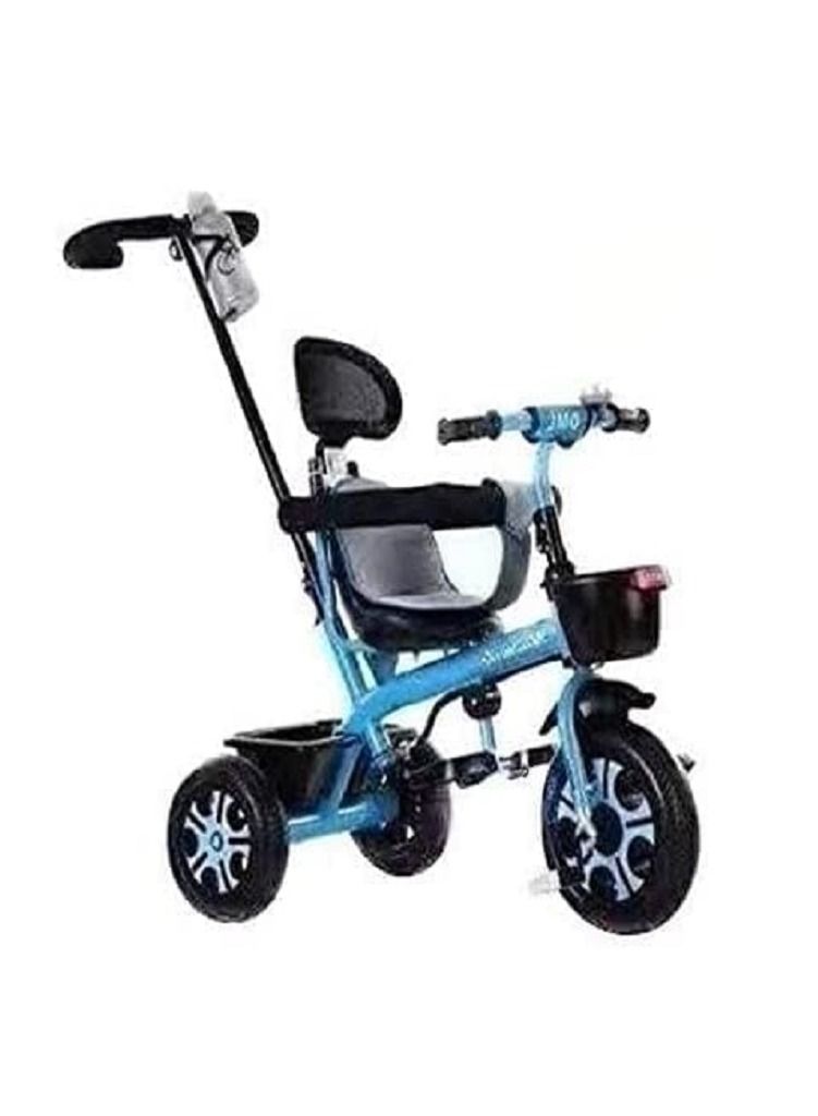 Kids Push Bar Ride On Tricycle Bike Tricycles For 1 To 6 Years Old Baby Trike Kid's Ride On Tricycle With Push Bar 3 Wheels Bike For Boys and Girls 3 Wheels Toddler Tricycle Blue
