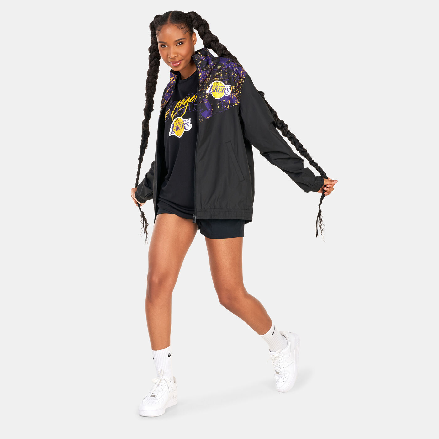 Los Angeles Lakers Allover Print Panel Track Jacket