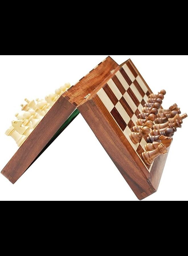 Classic Wood Folding Chess Board 3 in 1 Wooden Chess