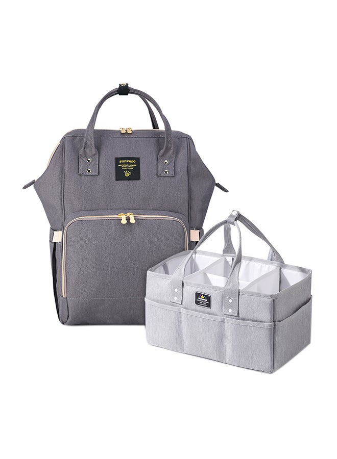 Diaper Bag w/USB + Diaper Caddy