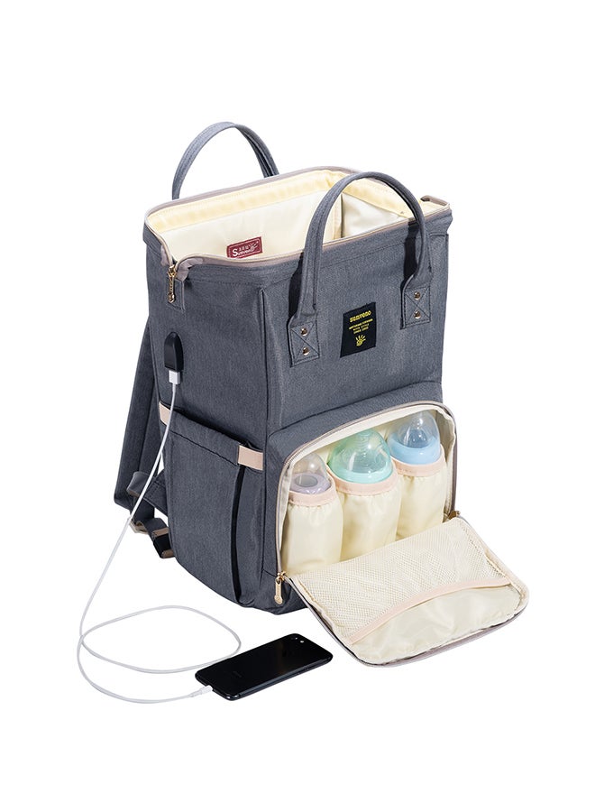 Diaper Bag w/USB + Diaper Caddy