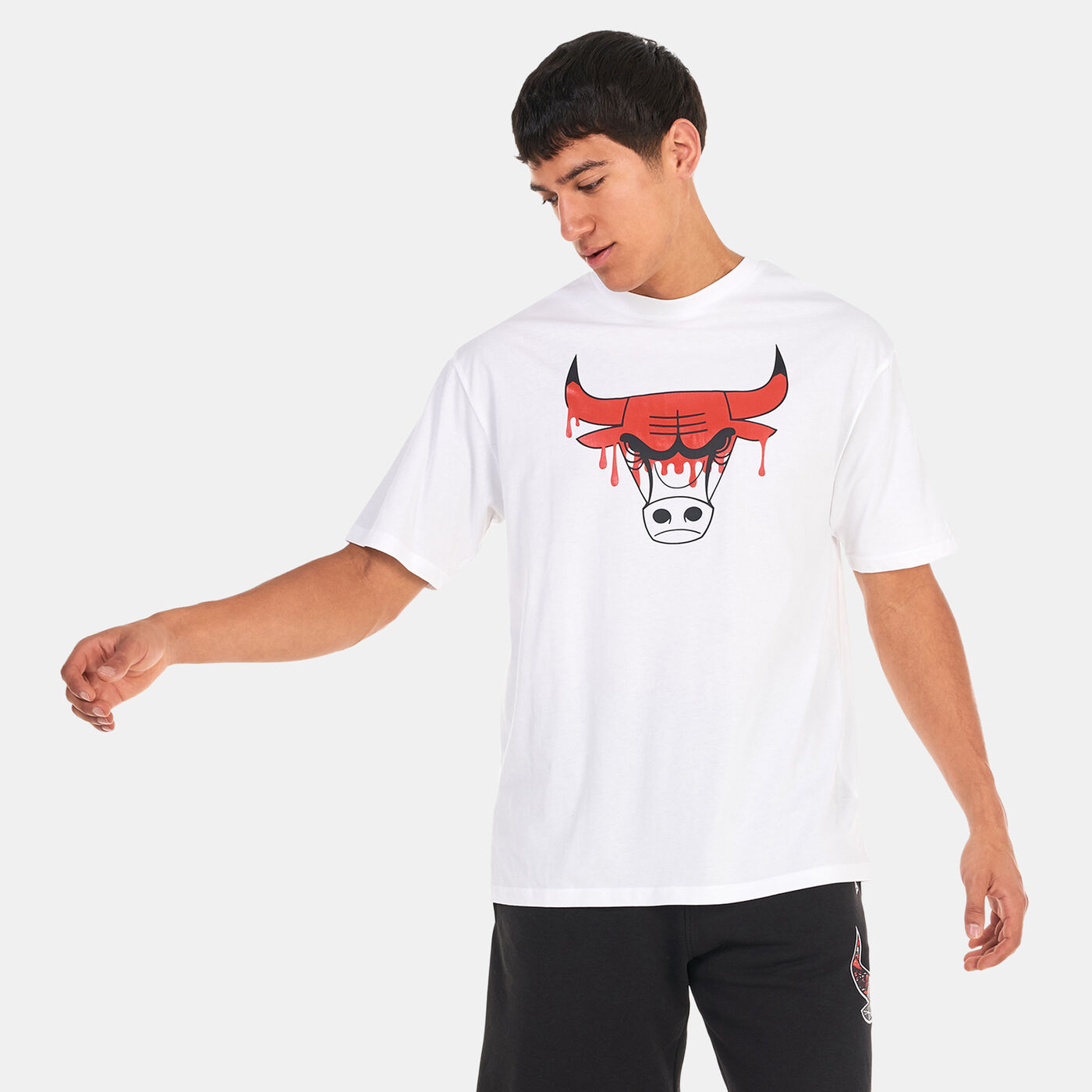 Oversized Chicago Bulls Drip Logo T-Shirt