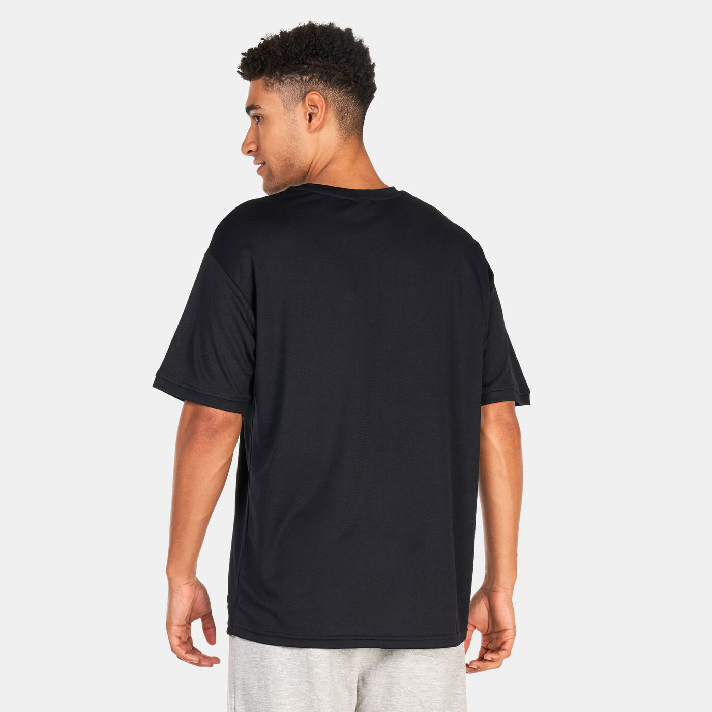 Oversized NBA Logo Script Mesh T-Shirt