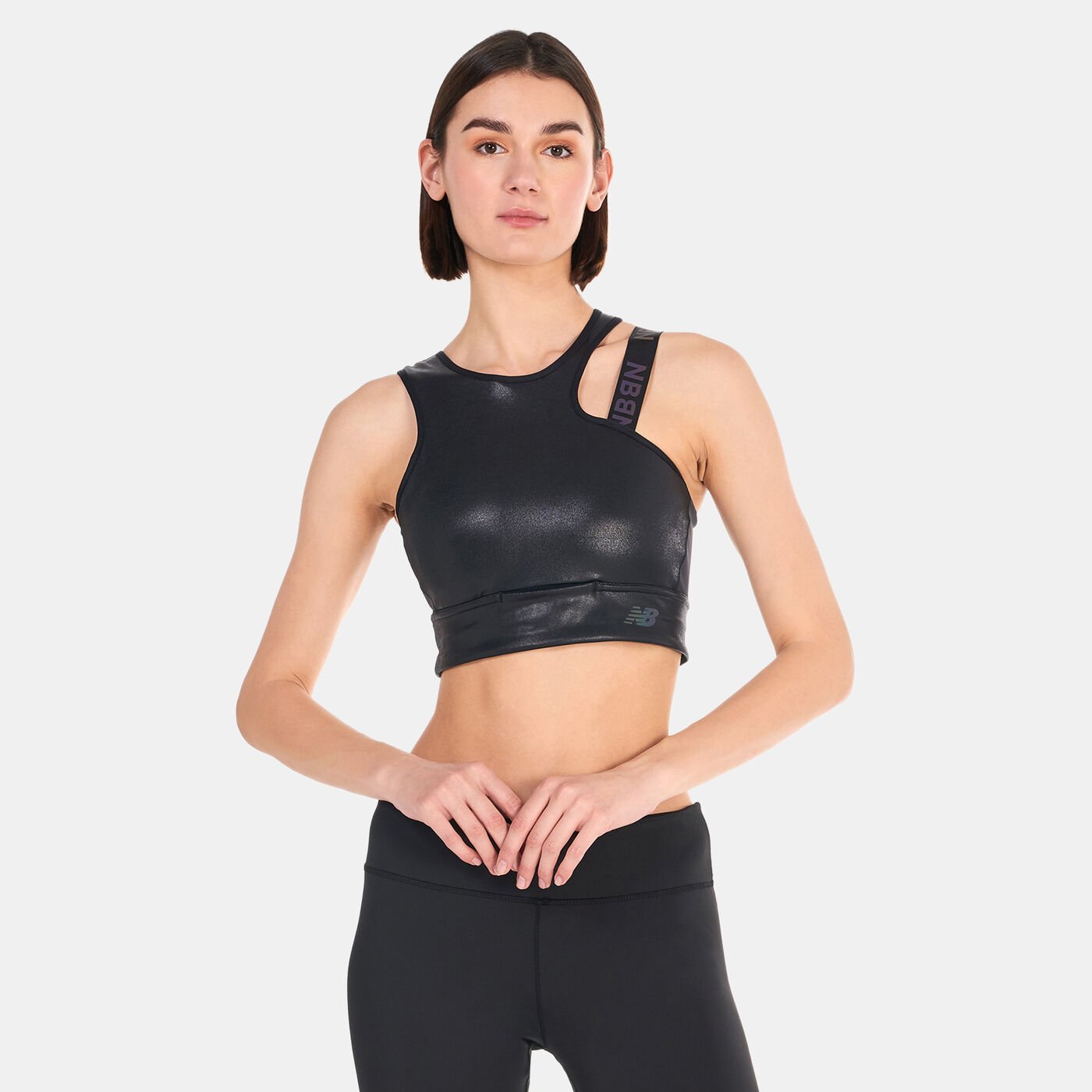 Women's Q Speed Shape Shield Crop Sports Bra